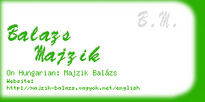 balazs majzik business card